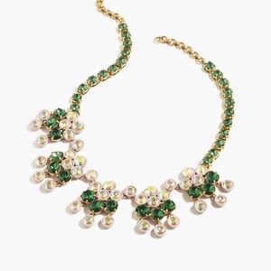 J.Crew Crystal Chandelier Necklace Spicy Jade